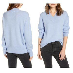 TREASURE & Bond V-Neck Sweater in Light Blue